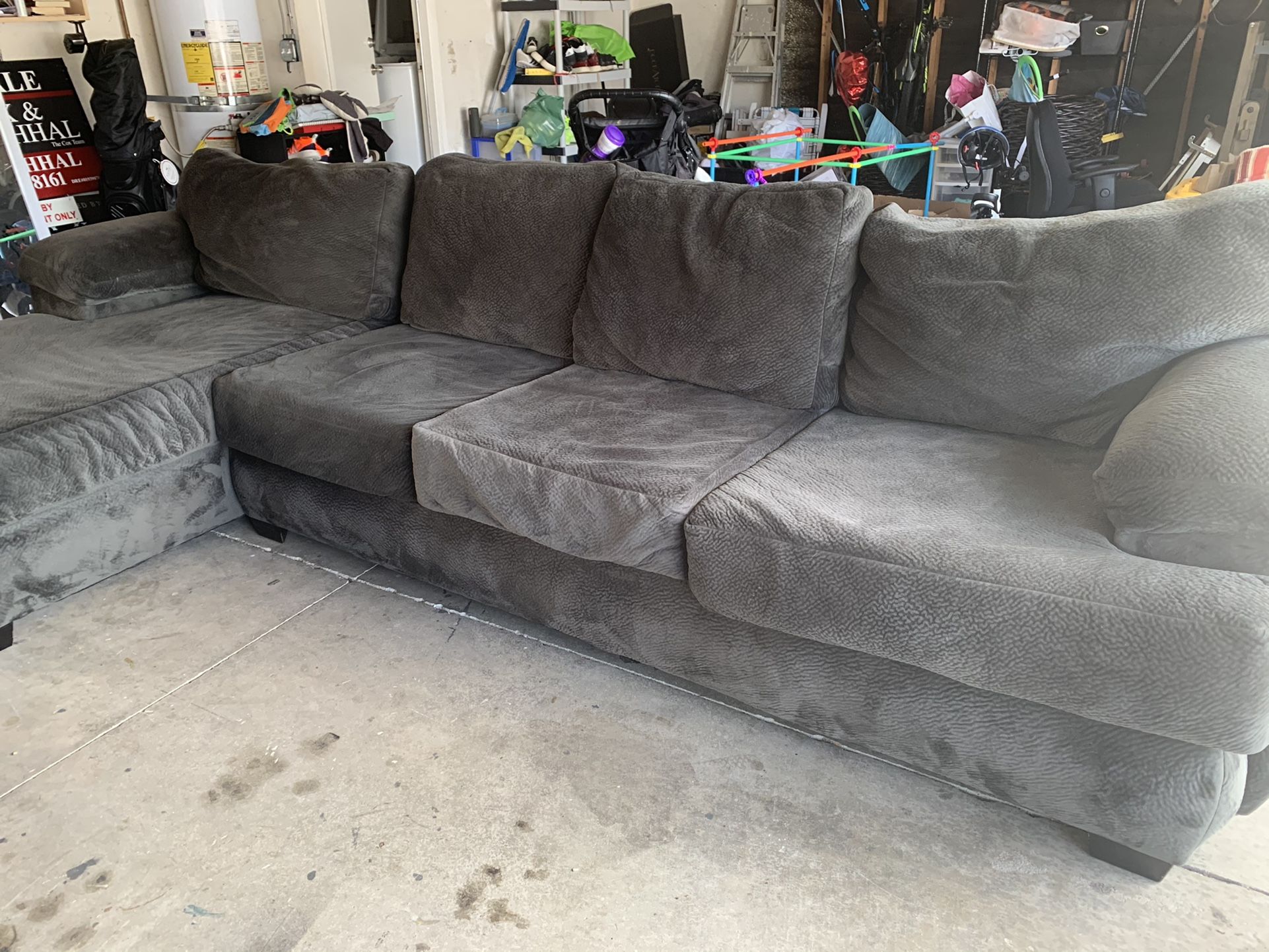 Grey Comfortable Modern Couch