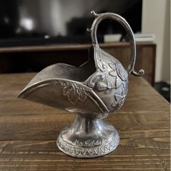 Vintage Silver Plated Sugar Scuttle