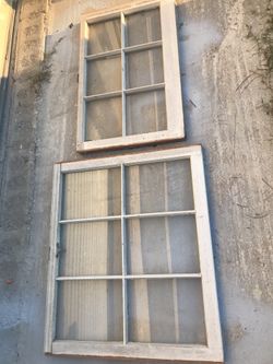 Vintage wooden windows