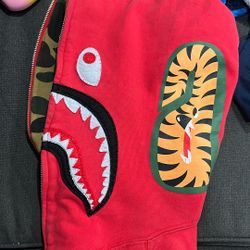 Bape Camo Ape Head Red Hoodie