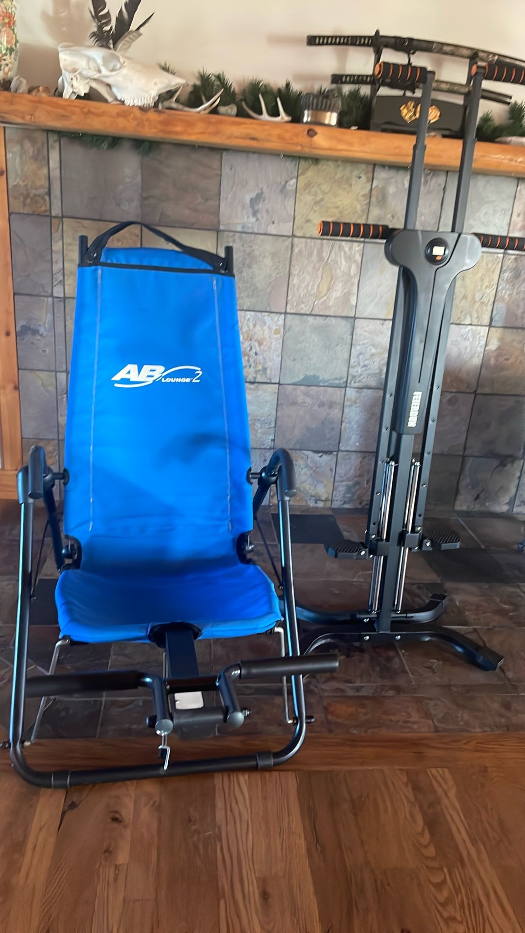 Vertical Climber And AB Lounge Abdominal Workout Lounger Chair
