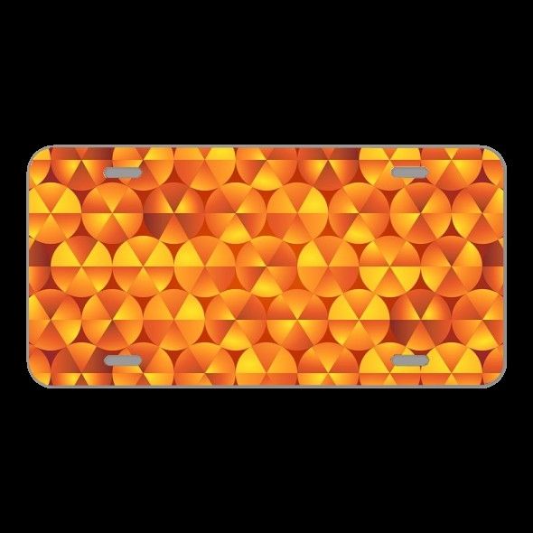 License Plate Novelty Car Front Background Triangle Circle Abstract