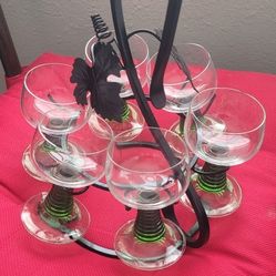 Mid Century Set Of 6 Brandy Snifters 
