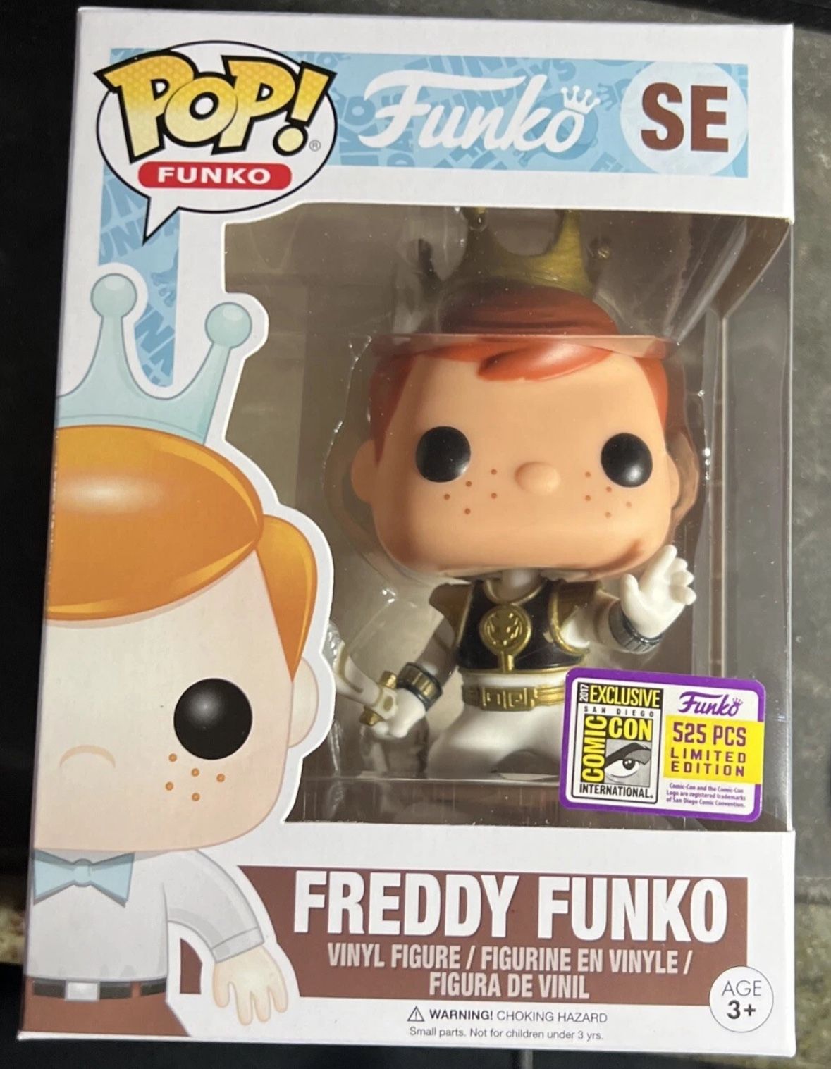 Freddy Funko As White Ranger LE 525  SDCC 2017 Exclusive Vaulted SE