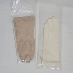 Vintage Lot XS Leather Gloves Capretto Lavabile/ Bullocks Wilshire Department