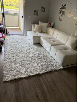 8’ x 10’ Ultra Soft White Shag Area Rug