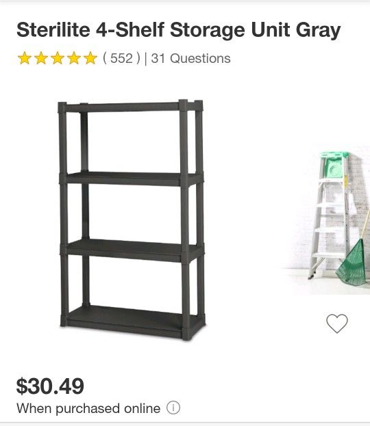 4 Shelf Storage Unit