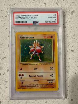 Pokémon - PSA 8 Hitmonchan Holo Unlimited