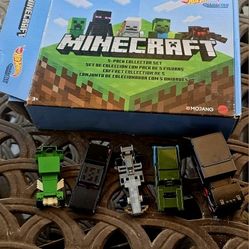 Minecraft 5 Pack Collection Set Hotwheels Cars