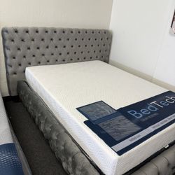 Queen Bed Frame In Grey