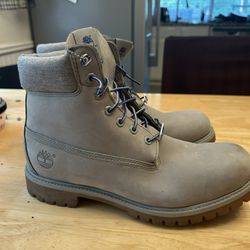 Timberland 6” Boot Light Grey (Waterbuck (not original Insole) Sz 10.5 men (fit big) $75