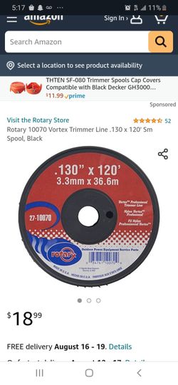 Rotary Vortex Trimmer Line