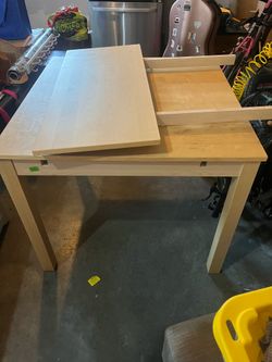 FREE Solid Wood Square work Table with Extension Leaf