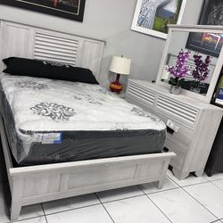 4pc Queen Bedroom Set 🔥 Take It Home With Only $50 Down 