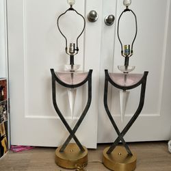 Vintage Van Teal Lucite Lamps 