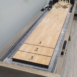 American Legends shuffle board/bowling table