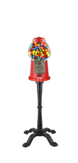 Carousel King Size Antique Gumball Machine with Stand (Red 15" w/ Stand)