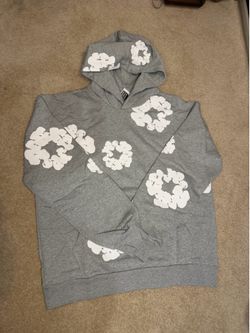 Designer  hoodie Denim tear grey Xl