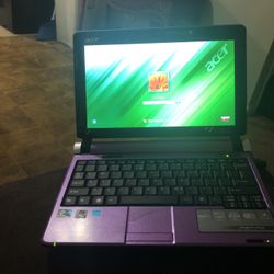 Purple Acer Aspire One Laptop