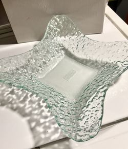 Star-shaped, Hammered Glass Bowl 11" x 11" x 2.6" by Kirkland’s Vintage