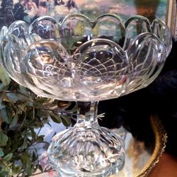 Antique Glass Compote 
