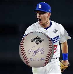 Dodgers Tommy Edman Signed and Inscribed 2025 World Series Baseball