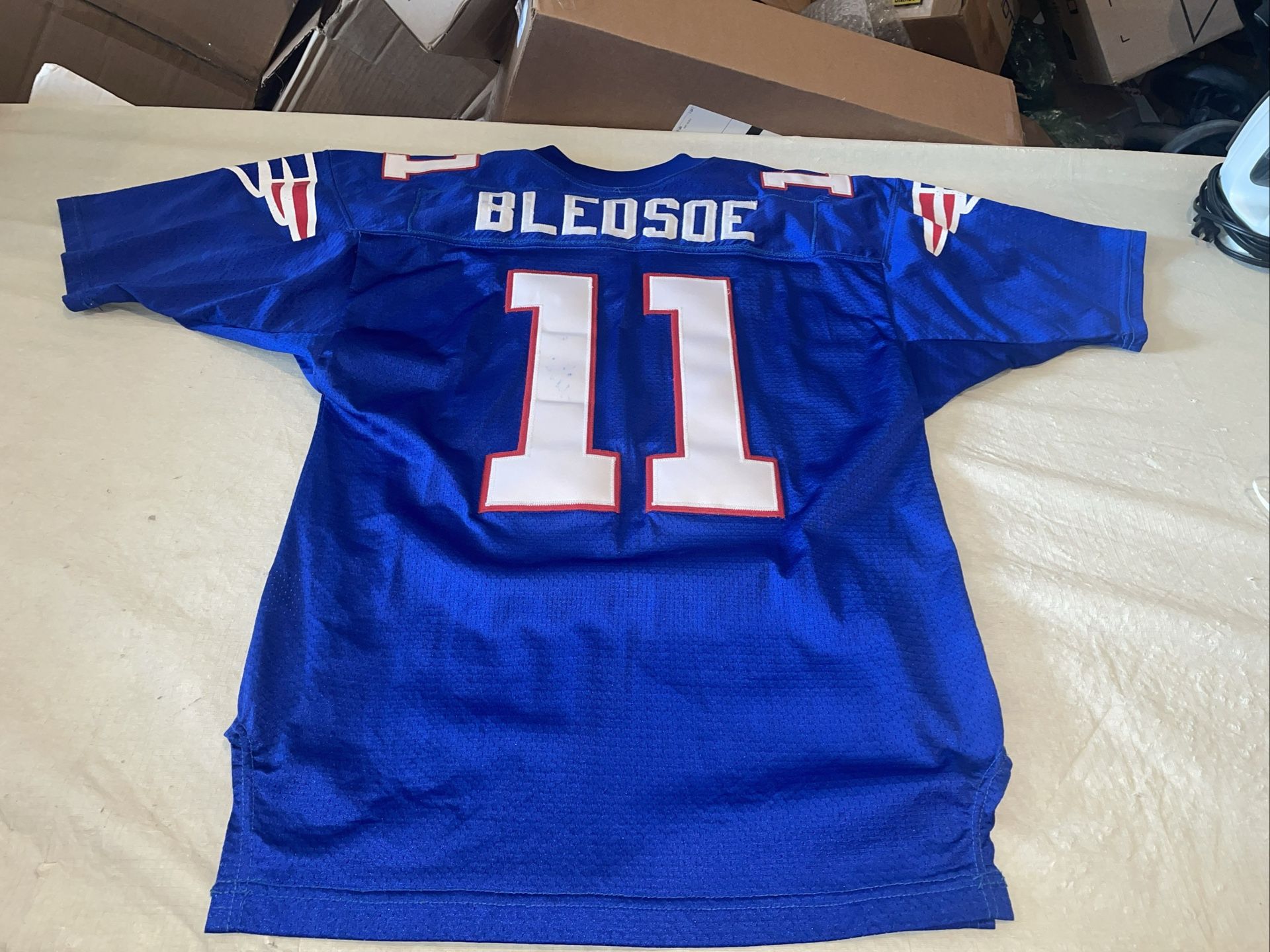 Authentic Wilson Drew Bledsoe Jersey Patriots Men 48 Clean 1994 Usa Sewn 75th