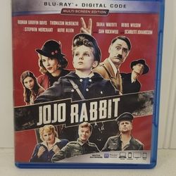 $5 BLU RAY MOVIE. JOJO RABBIT. BLU RAY ONLY. NO DIGITAL. $5 OR TRADE FOR A MOVIE TITLE I DO NOT ALREADY OWN.
