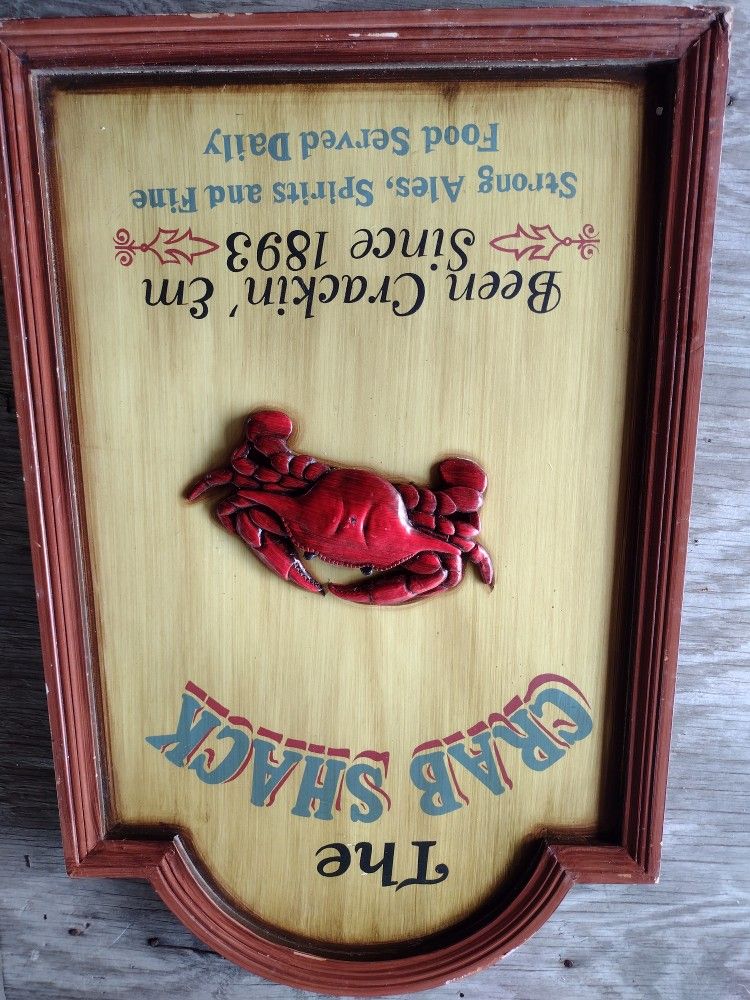 Wood Crab Shack Sign