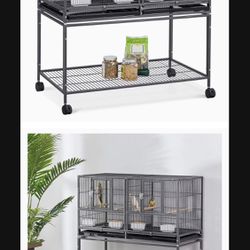New 41.5” Bird Cage with Rolling Stand