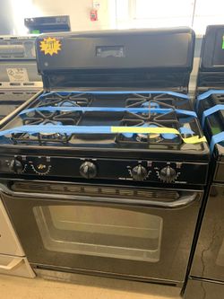 GE Gas Stove In Black Working Perfectly 4 Months Warranty 