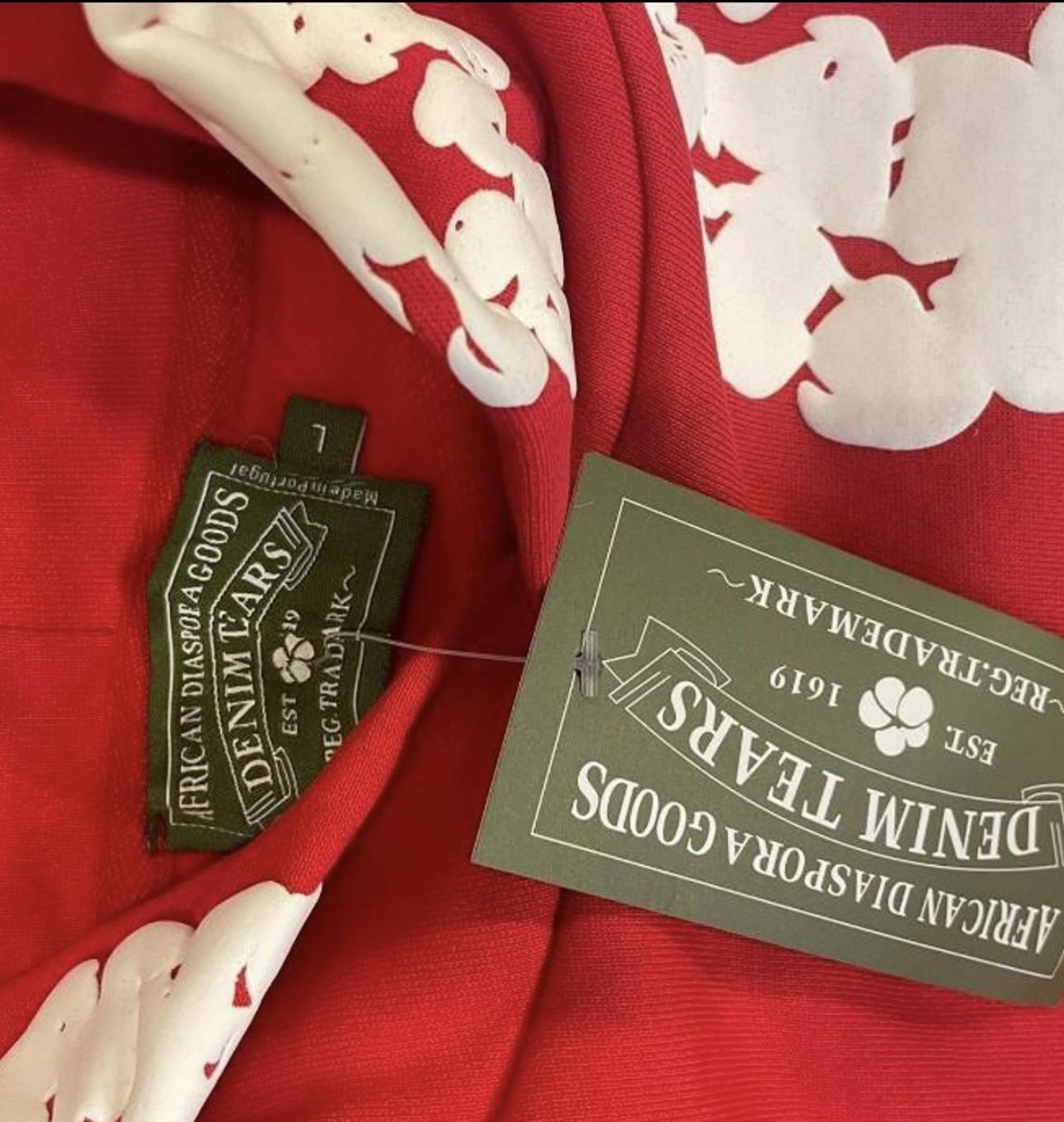 red denim tears hoodie 1:1