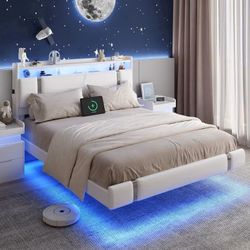 IDEALSOUL Queen Size Floating Bed