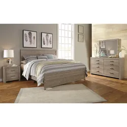 Culverbach King Panel Bed with Mirrored Dresser Premium Quality