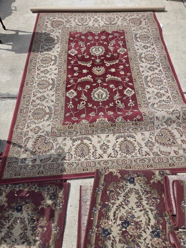Turkish Area Rug With Small Runners