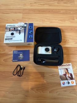 Vivitar SnapShot Pro 80MP 4K Compact Camera 3in Screen White VECSPF124KIT *New*
