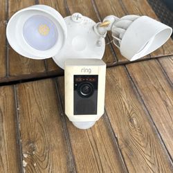 Ring Flood Light Wired Camera White 