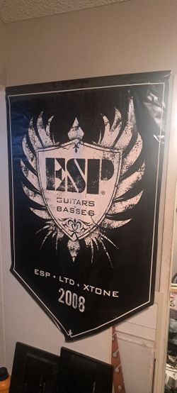 ($25)! ESP GUITARS Vinyl Decoration Banner 2008