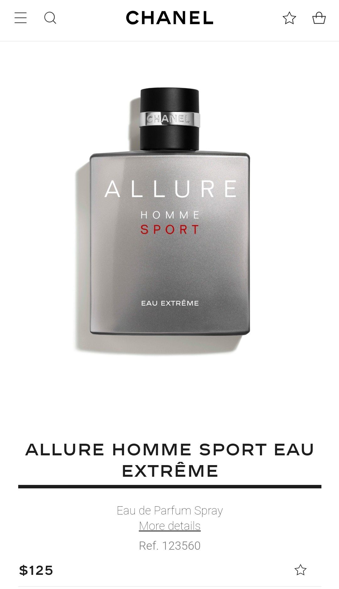 CHANEL ALLURE Homme Sport (Men's Cologne) for Sale in Danville, CA - OfferUp