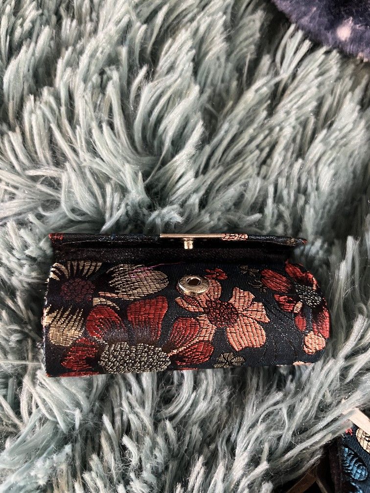 Flower Lipstick Case And Change Purse Set.