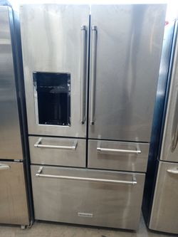 KitchenAid stainless steel 5-door french door refrigerator - Free delivery