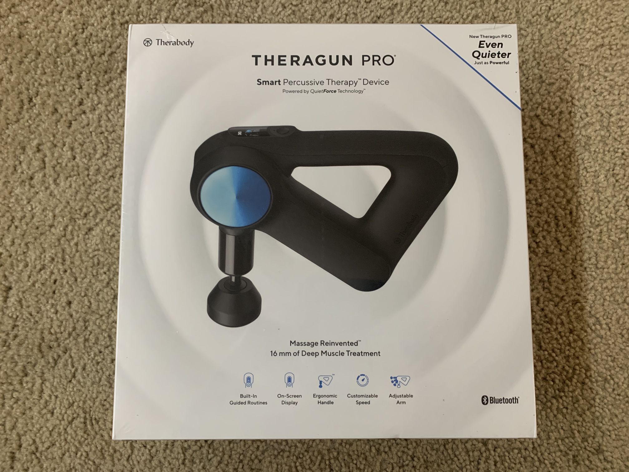 TheraGun Pro Handheld Deep Tissue Massage Gun - Bluetooth Enabled Percussion Massage Gun & Personal Massager for Pain Relief & Circulation