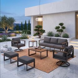 Modern Aluminum Outdoor Patio Furniture Set, we finance & Deliver, $54 down