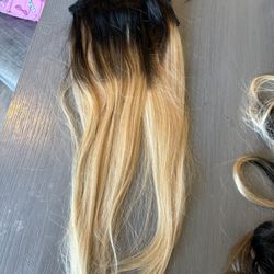 Clip In Human Hair Ombré  Hair Extension
