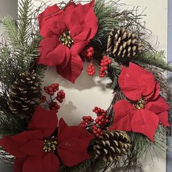 Christmas Wreath Xmas Gift Front Door Wall Home Decor Garland Yard Decorations