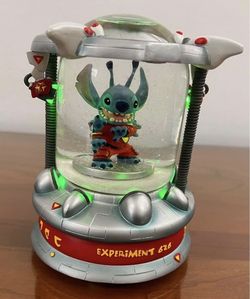 Disney Lilo and Stitch Experiment 626 Rare Snow Globe Light Up