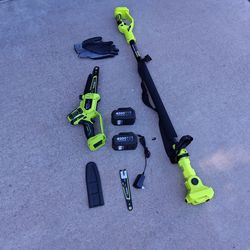 Cordless pole saw new with two batteries and charger $45 no more no less!!