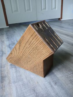Kitchen Cutlery Oak Wood Block