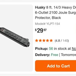 Husky Heavy Duty 6 Outlet
