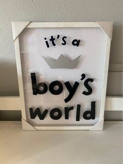 NWT It’s A Boy’s World wall art